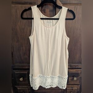 G&L Cream Crochet Lace Tank Extender